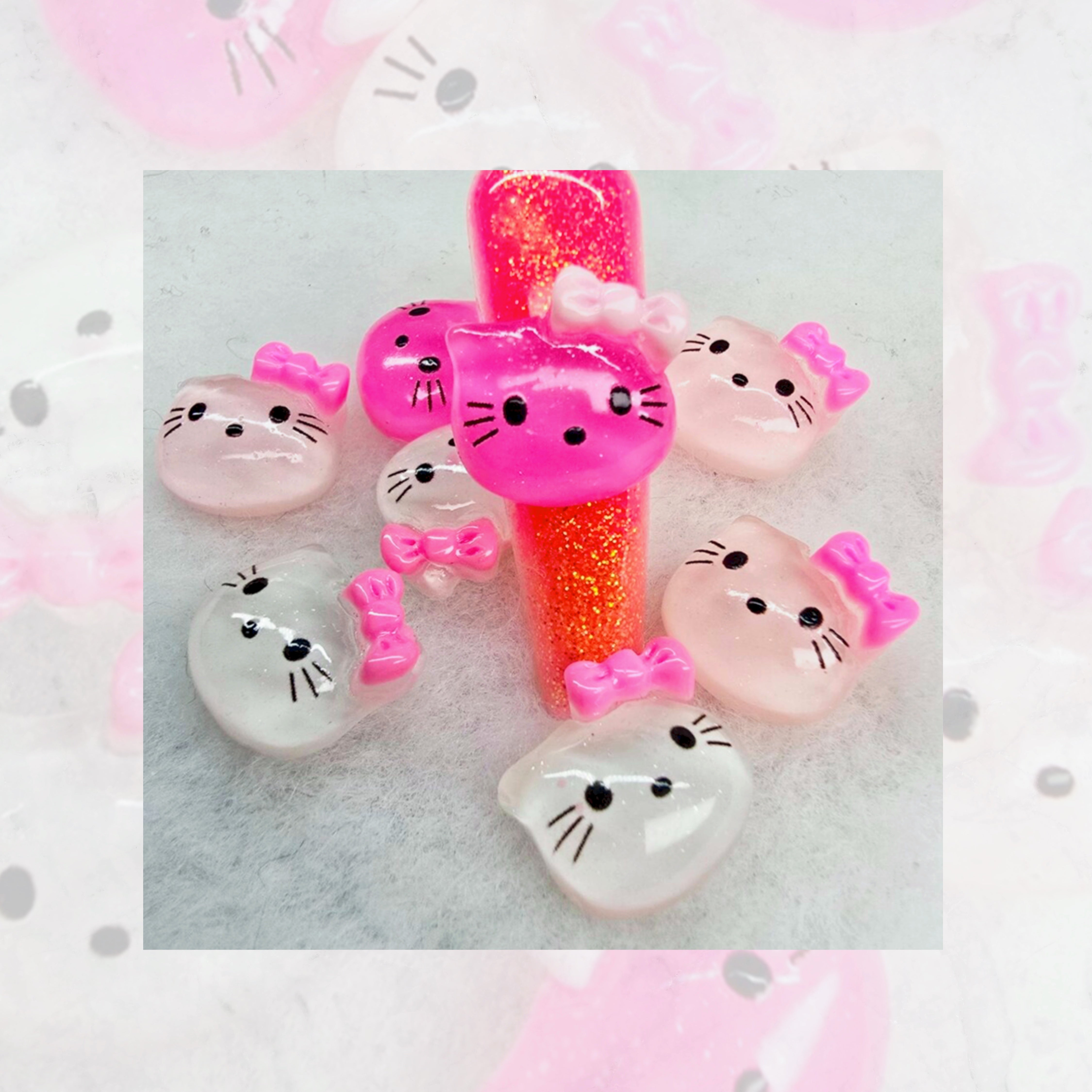Kawaii Kitty Nail Charms
