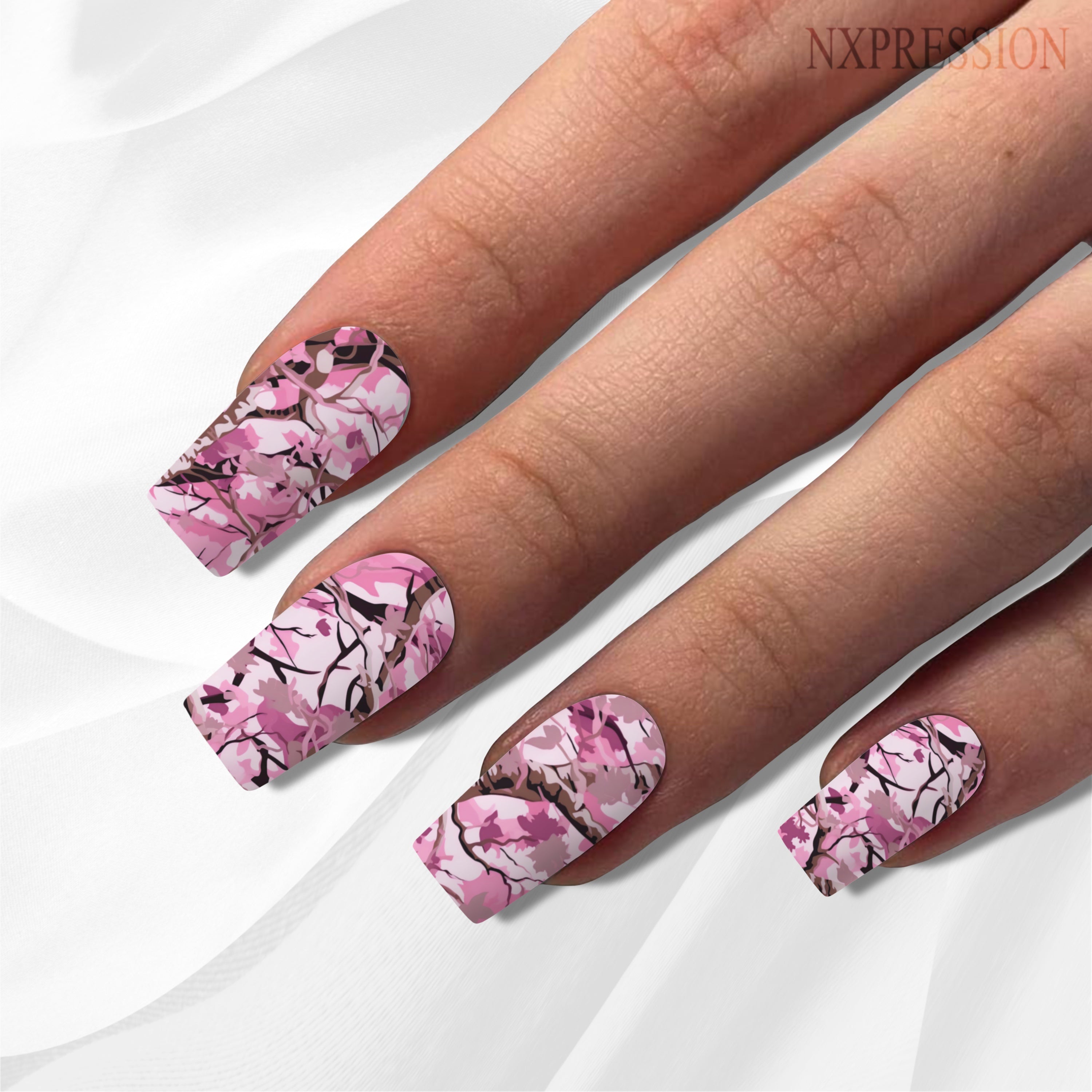Country Girl Pink Camo Nail Wraps
