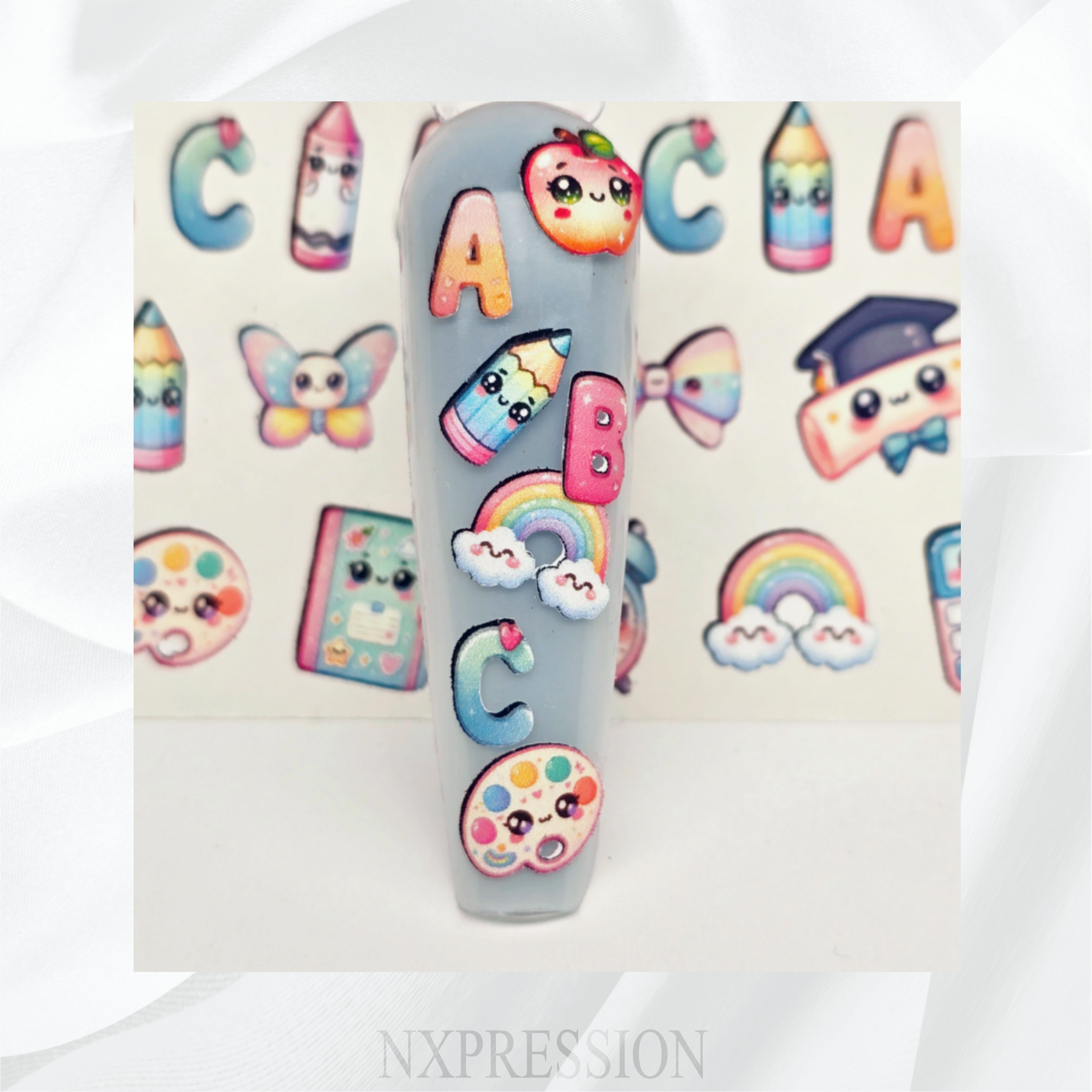 Kawaii School Nail Stickers