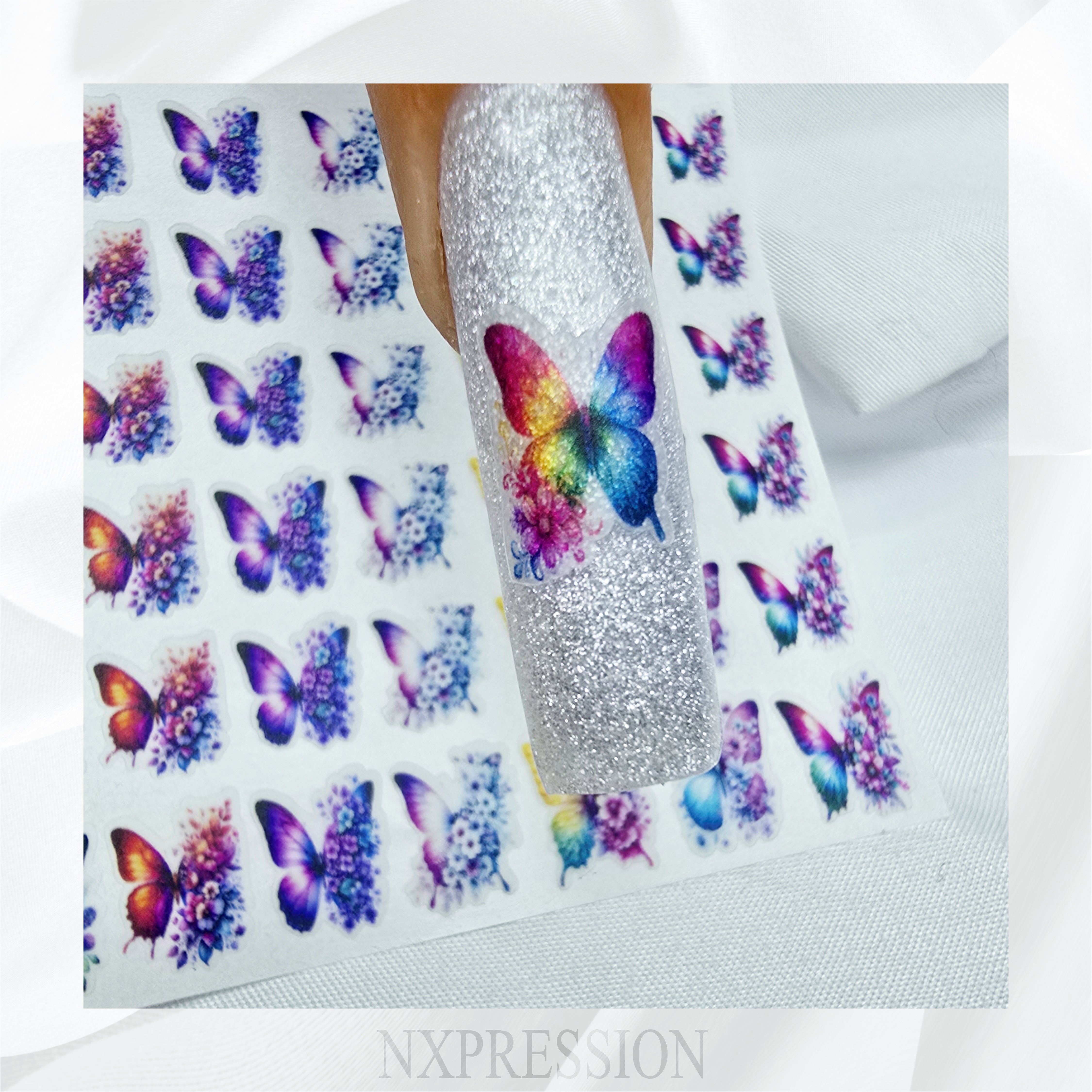 Floral Butterfly Nail Stickers