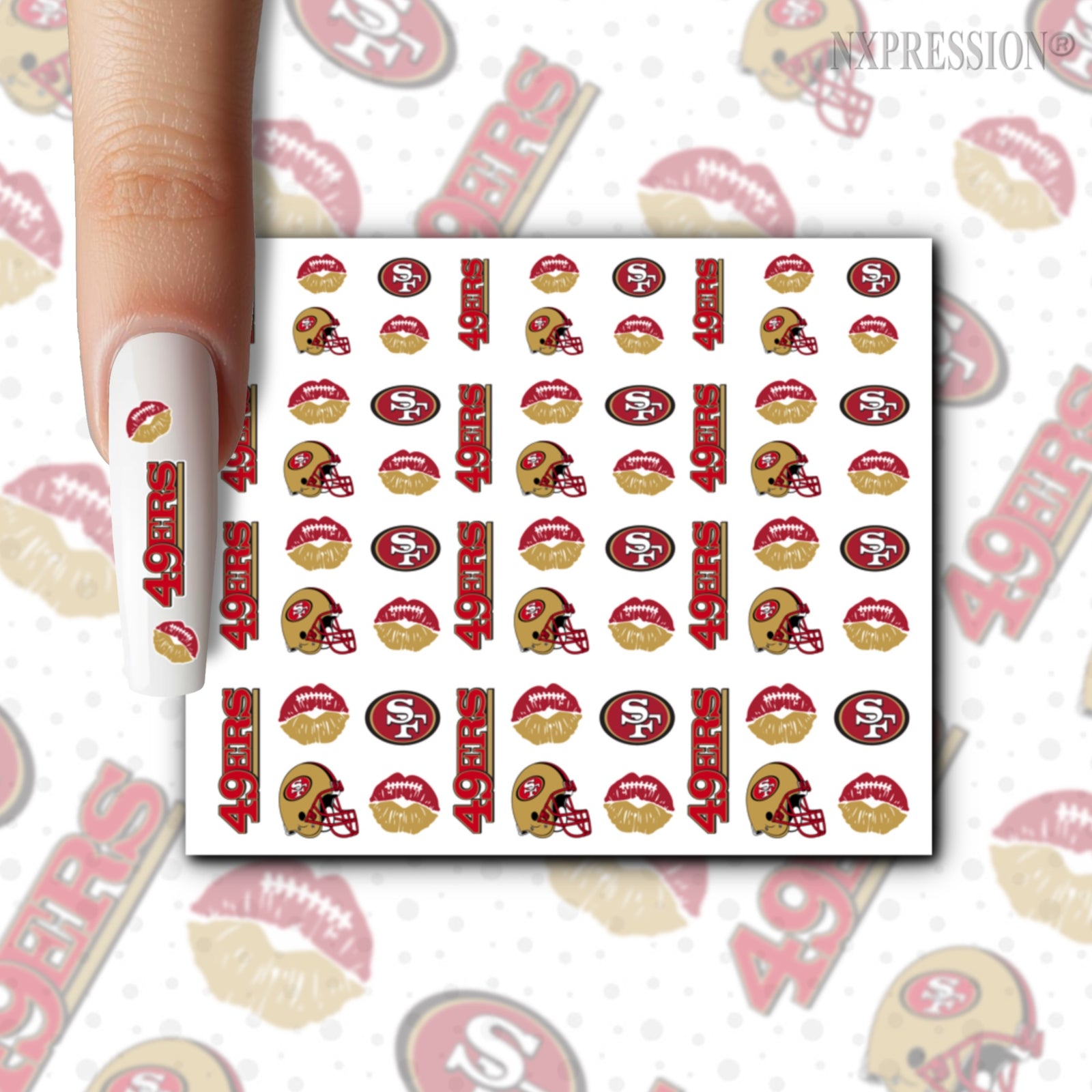 49ers Nail Stickers