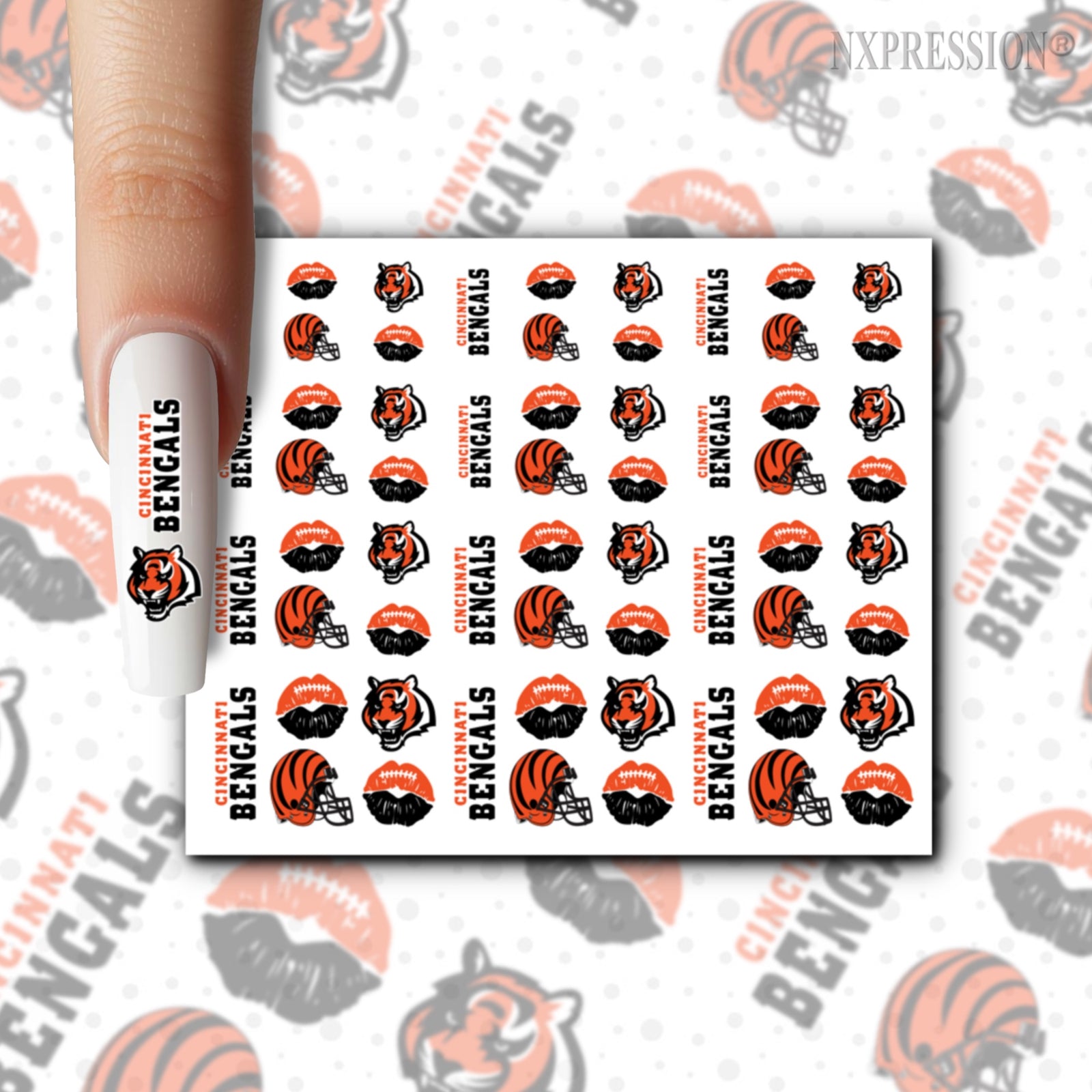 Cincinnati Bengals Nail Stickers