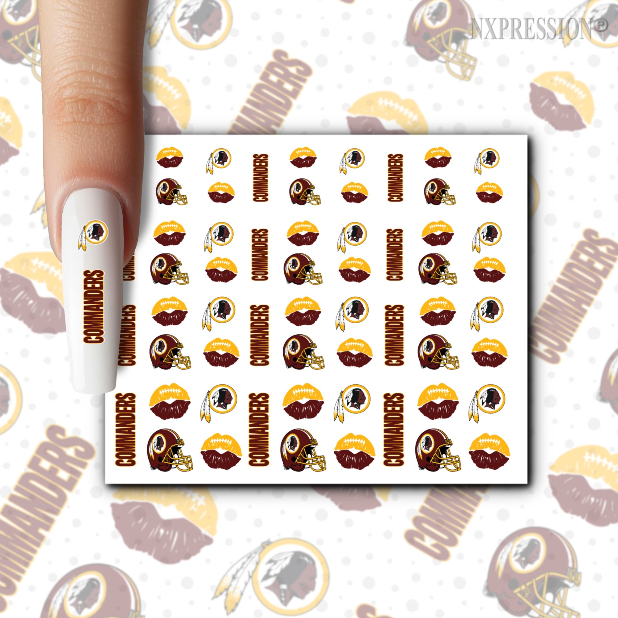 Commanders Nail Stickers