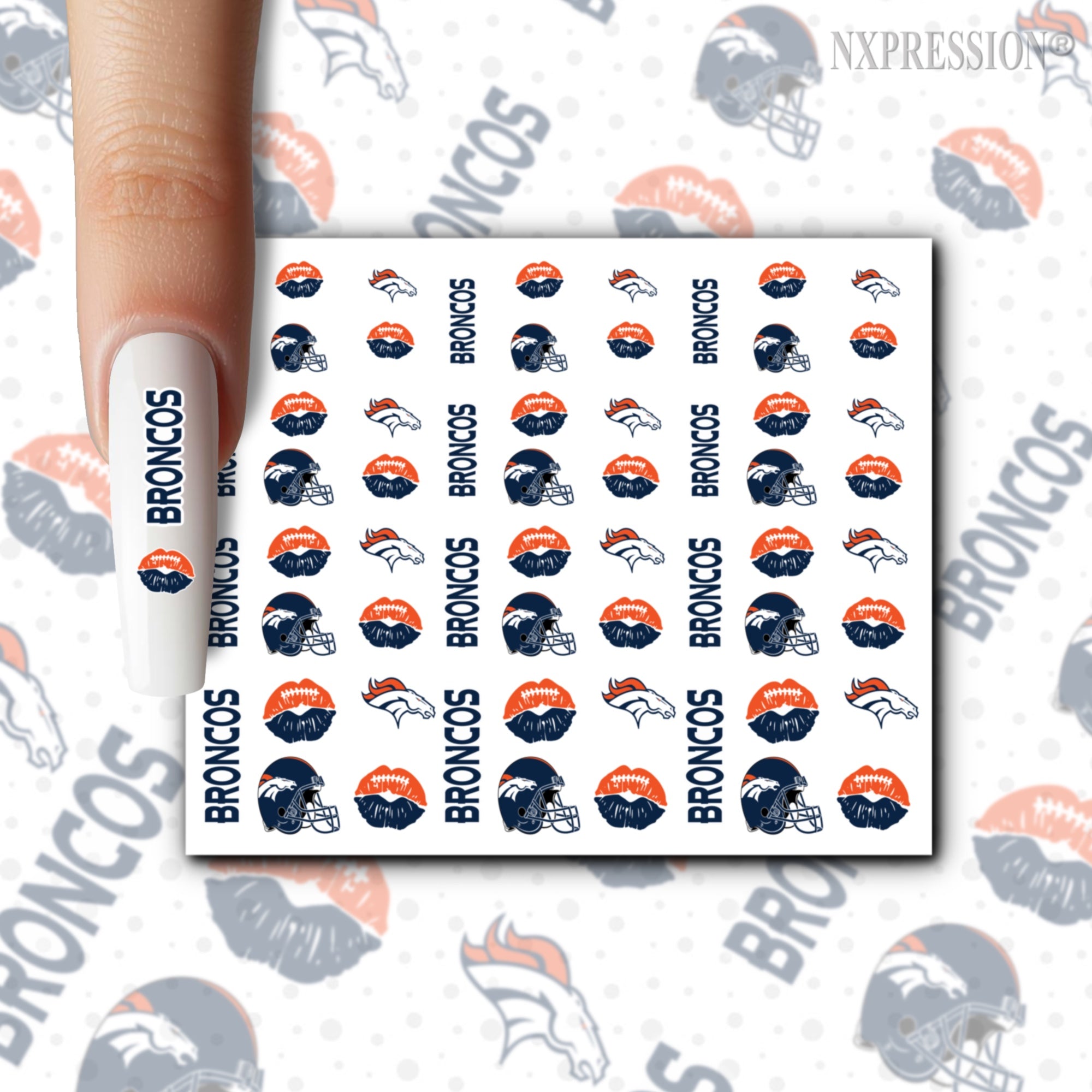 Broncos Nail Stickers