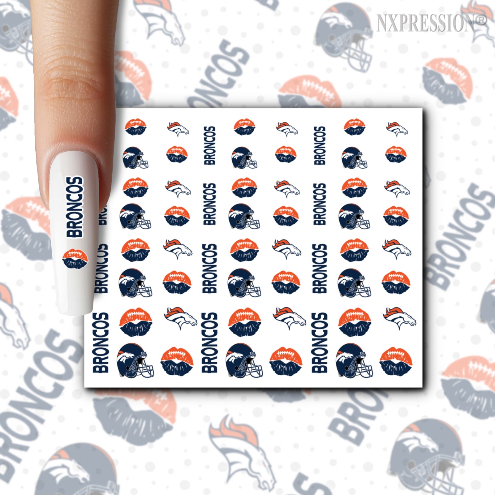 Broncos Nail Stickers
