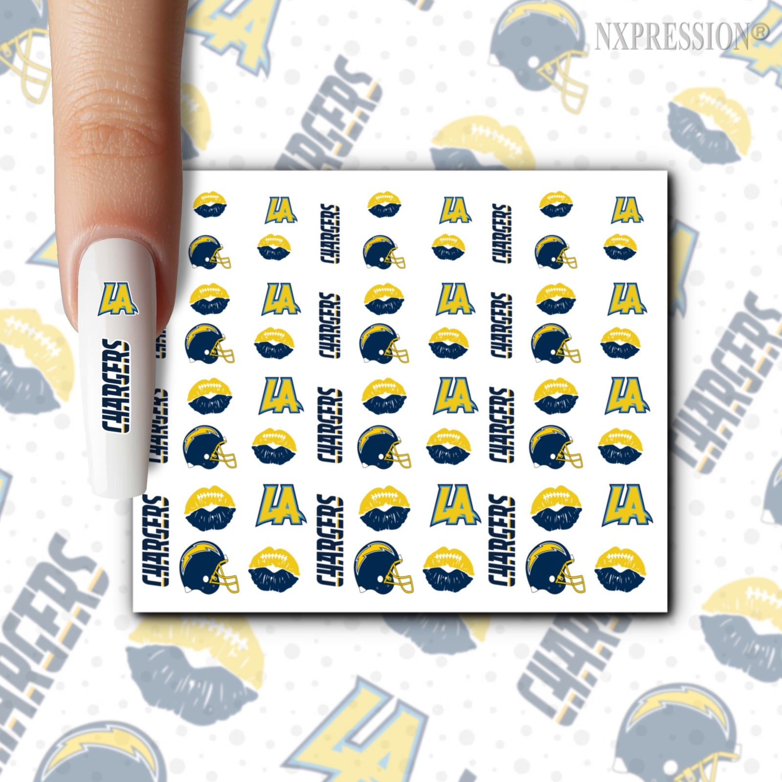 LA Chargers Nail Stickers