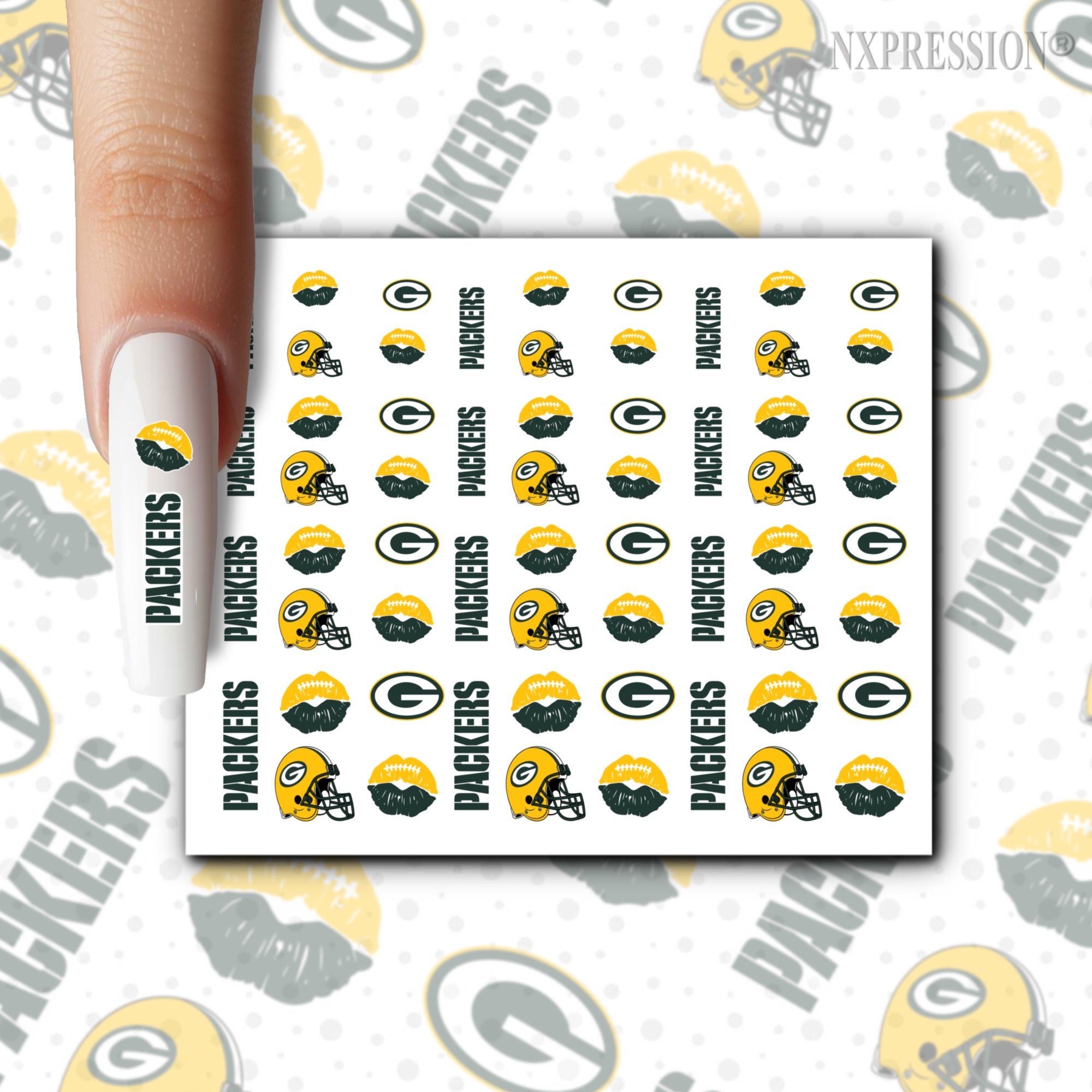 Packers Nail Stickers