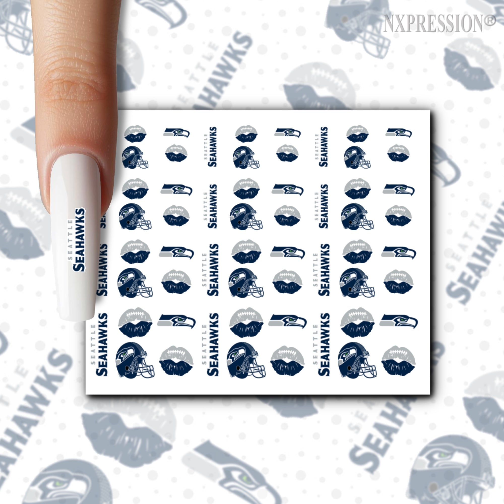 Seattle Seahawks Nail Stickers