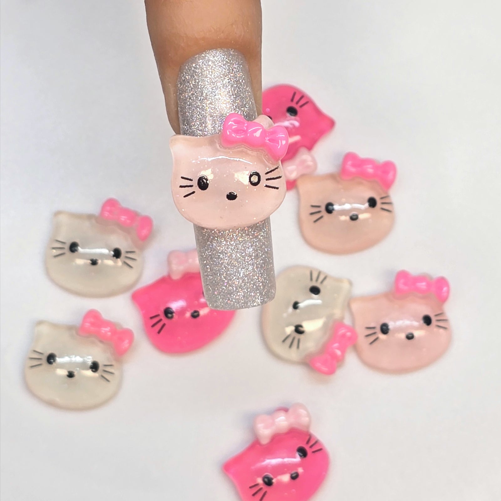 Kawaii Kitty Nail Charms