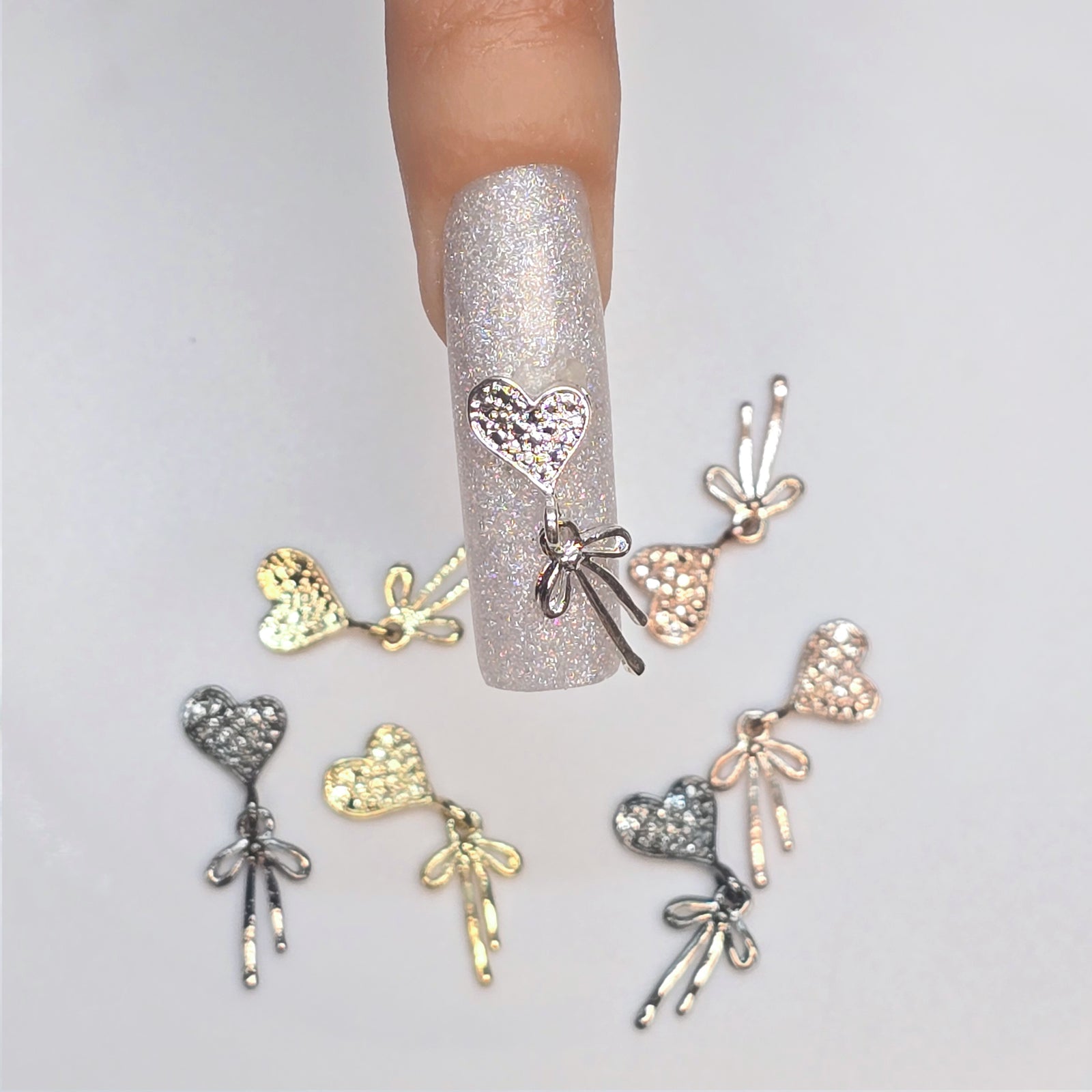 Heart Dangle Nail charms