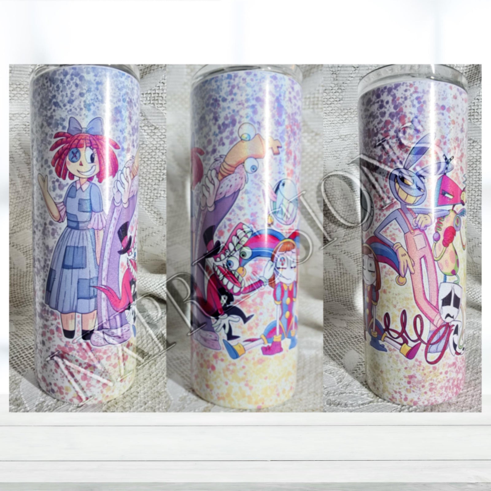 The Digital Circus 20oz Tumbler | Glitter Holographic Tumbler | Gift