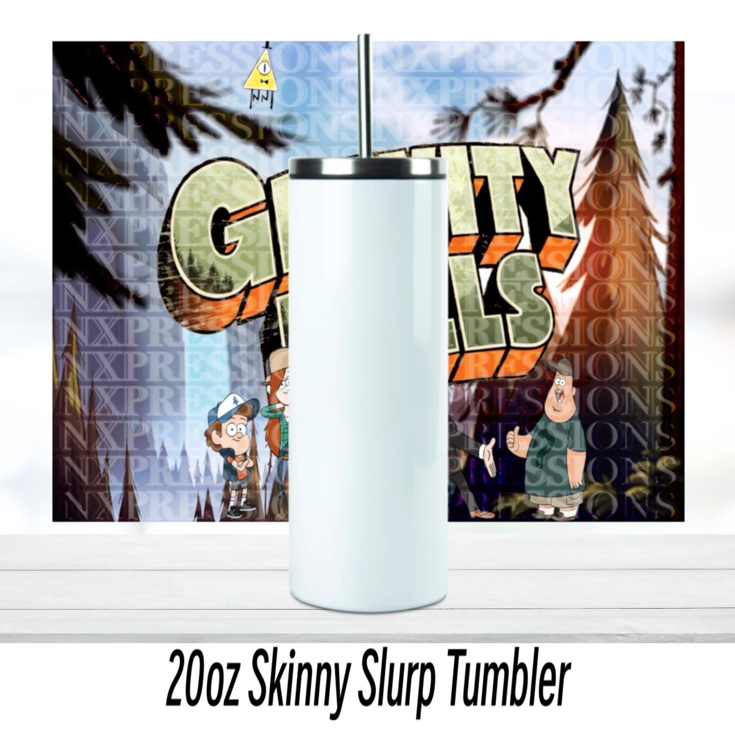 Gravity Falls Tumbler: 20oz Skinny, Holographic or Duo