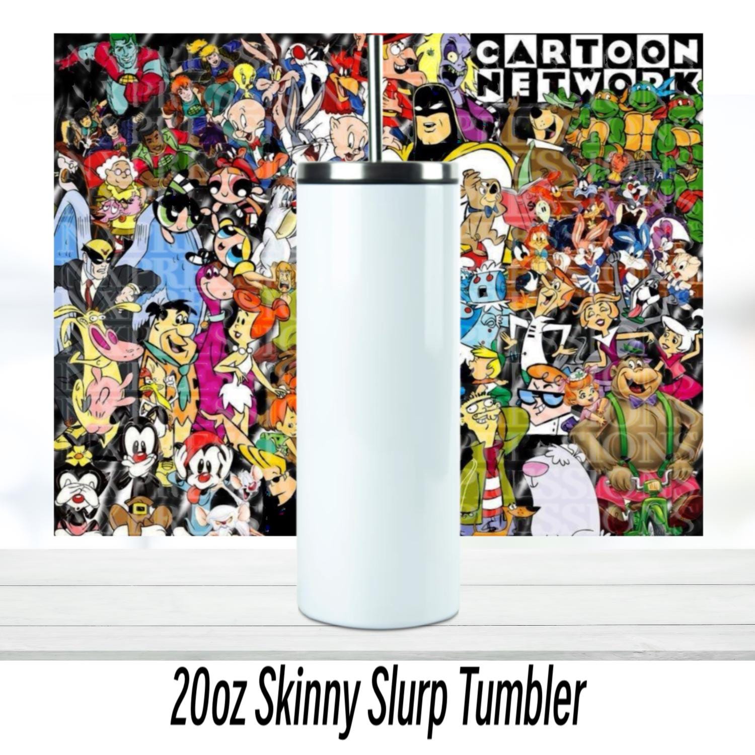 90's Themed Cartoon Tumbler: 20oz Sublimated Tumbler