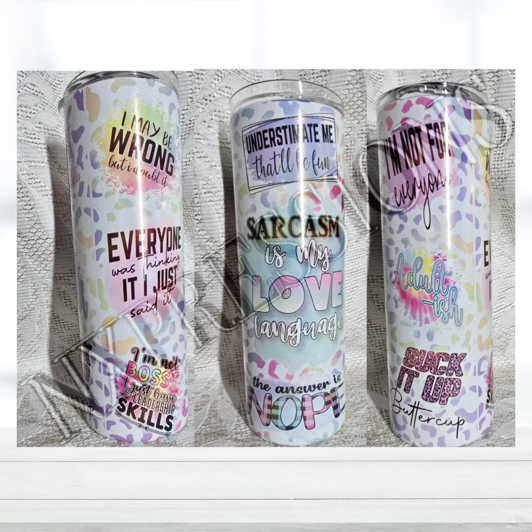 Sarcasm is my Love Language 20oz Tumbler | Duo Tumbler | Glitter Tumbler | Holographic Tumbler | Gift