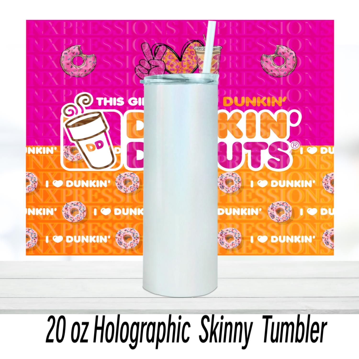 Dunkie Junkie Glitter : 20oz Sublimated Tumbler