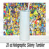 Cartoon Collage 20oz Tumbler | Duo Tumbler | Glitter Tumbler | Holographic Tumbler | Gift