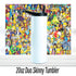 Cartoon Collage 20oz Tumbler | Duo Tumbler | Glitter Tumbler | Holographic Tumbler | Gift