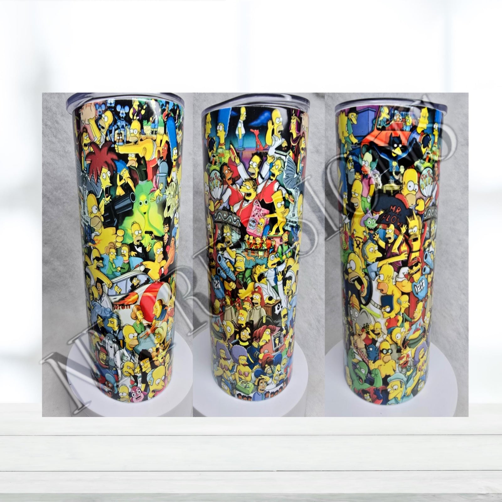Cartoon Collage 20oz Tumbler | Duo Tumbler | Glitter Tumbler | Holographic Tumbler | Gift