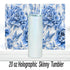 Toile De Jouy Tumbler: 20oz Skinny Travel Cup