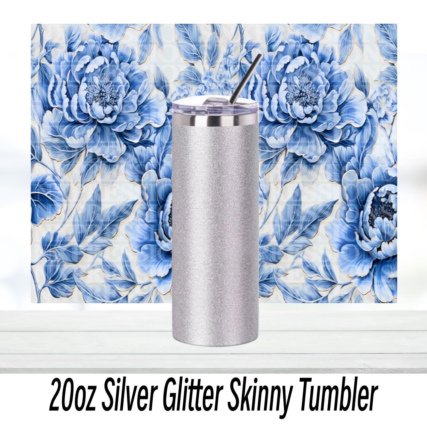 Toile De Jouy Tumbler: 20oz Skinny Travel Cup