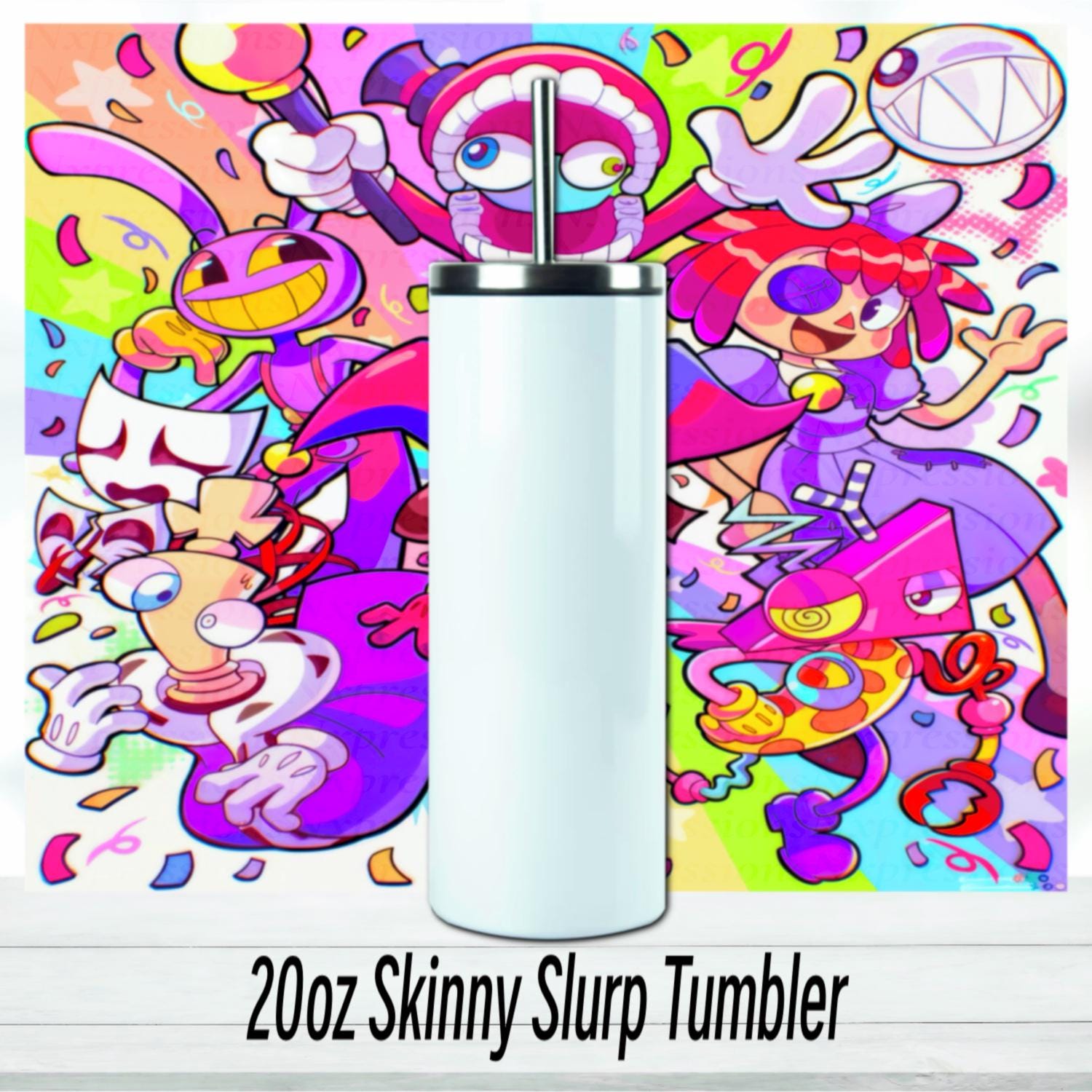 The Digital Circus Crew Tumbler : 20oz Sublimated Travel Cup