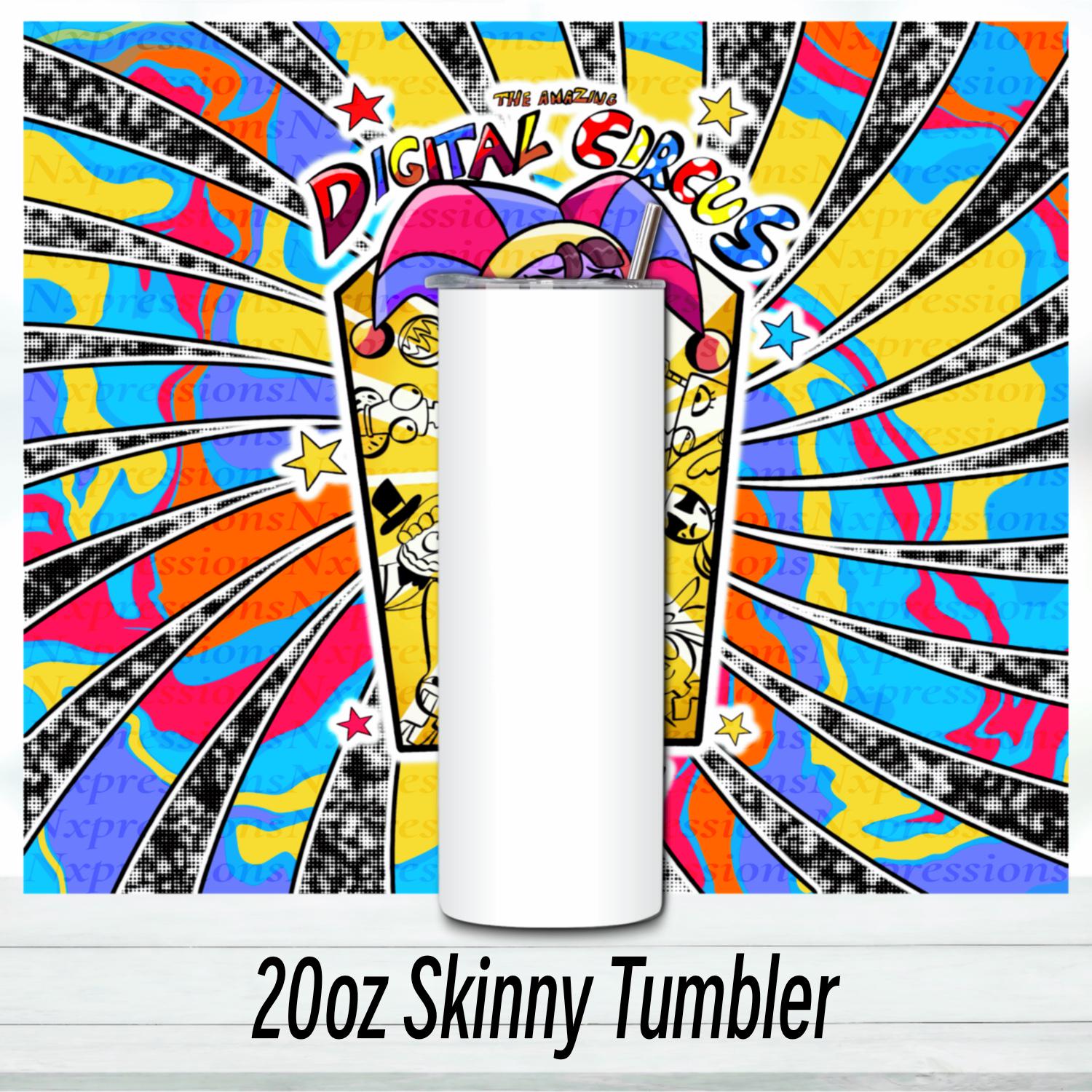 Pomni Digital Circus Tumbler: 20oz Sublimated Travel Cup