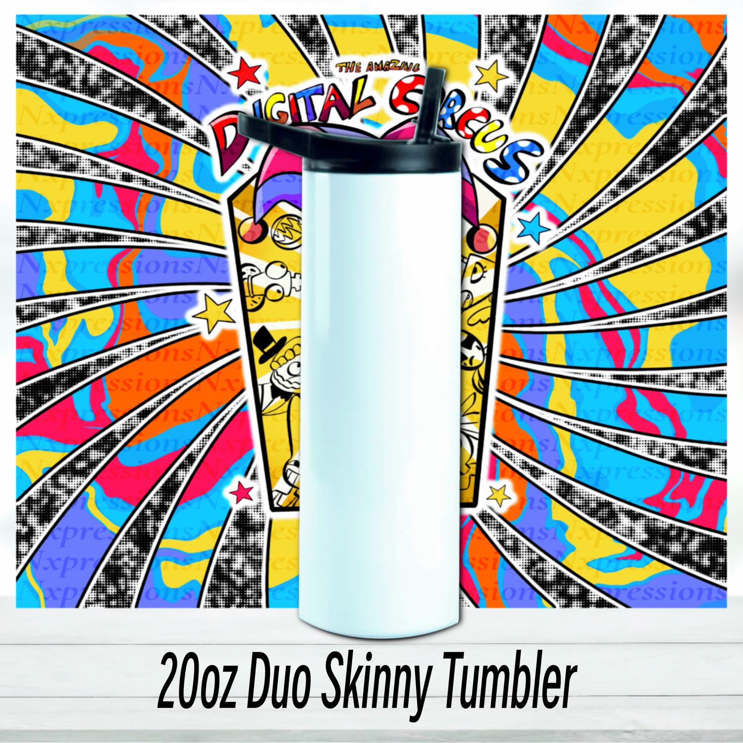 Pomni Digital Circus Tumbler: 20oz Sublimated Travel Cup