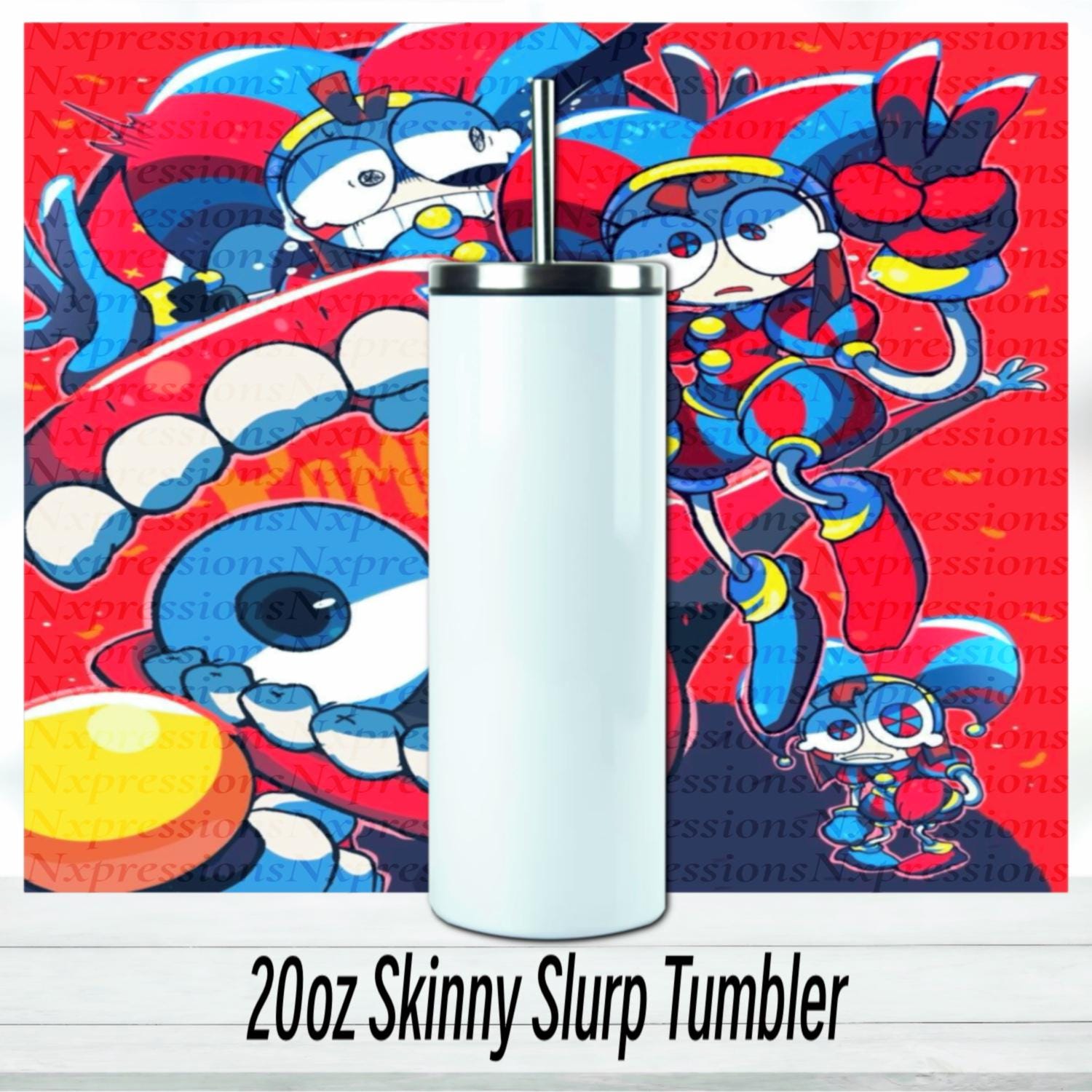 The Digital Circus 20oz Tumbler | Holographic Tumbler | Gift