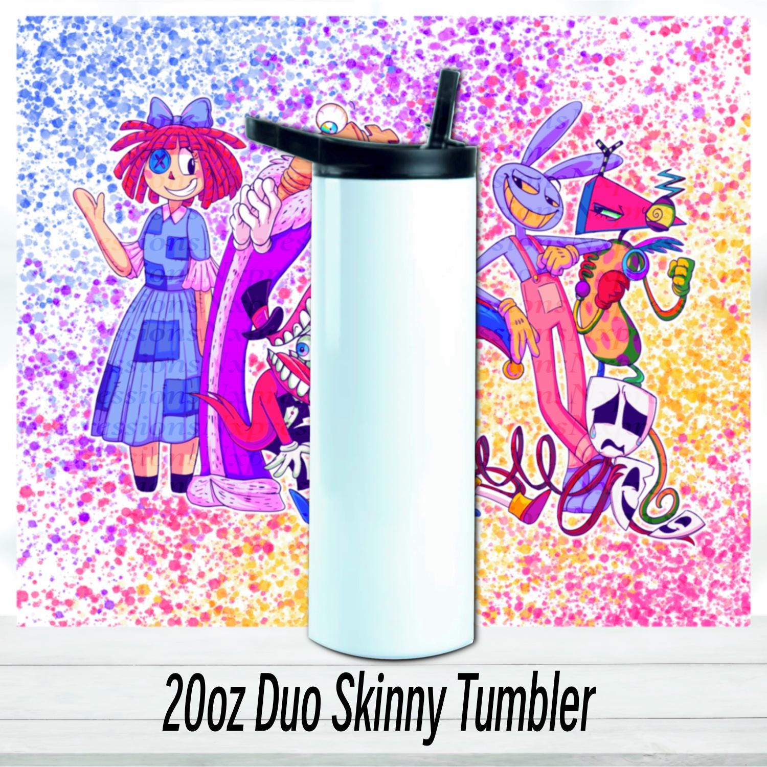 The Digital Circus 20oz Tumbler | Glitter Holographic Tumbler | Gift