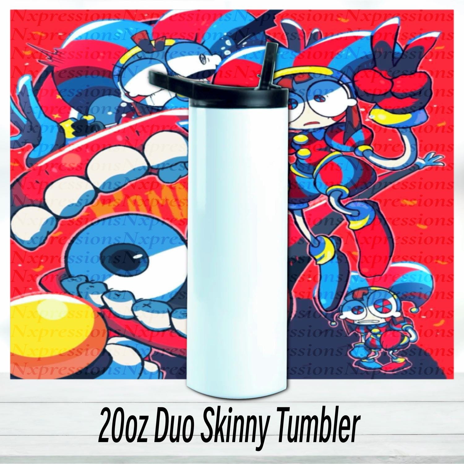 The Digital Circus 20oz Tumbler | Holographic Tumbler | Gift