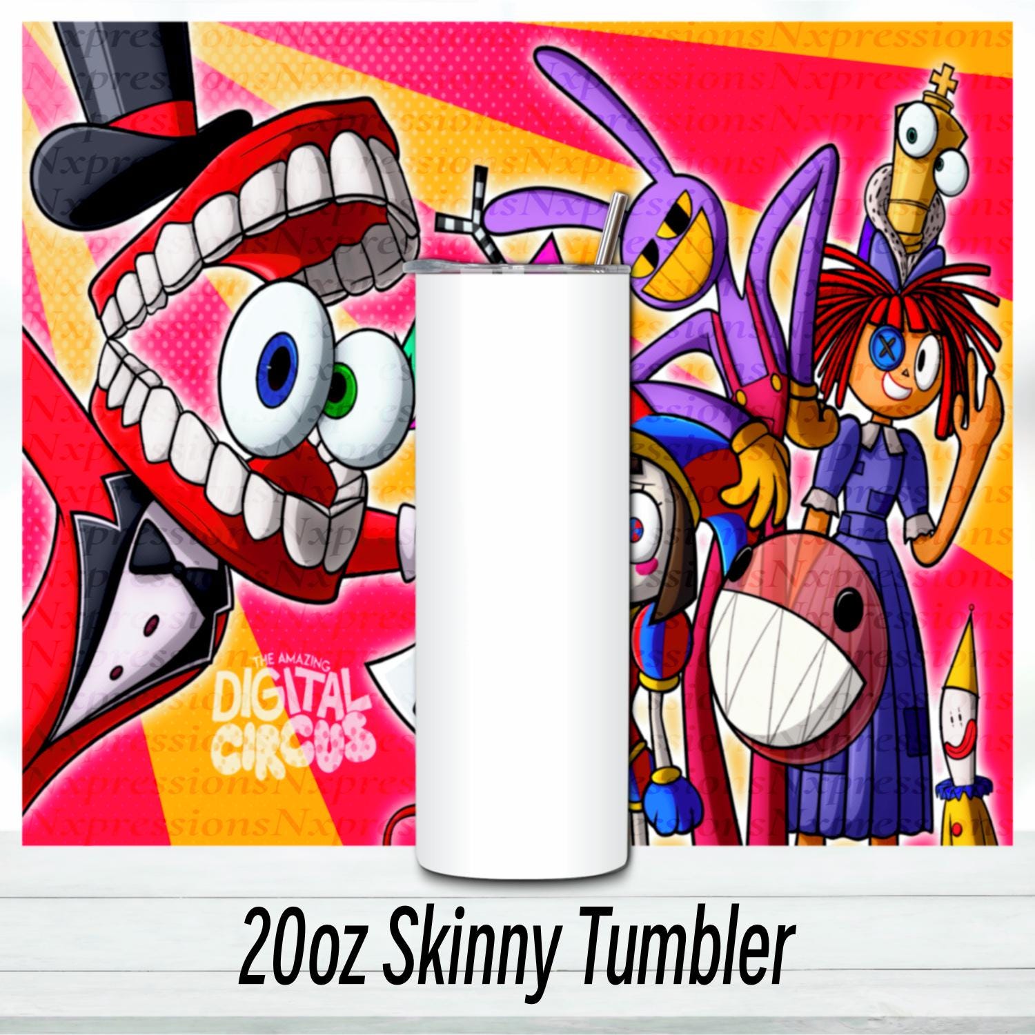 Amazing Digital Circus Tumbler | 20oz Skinny Cup