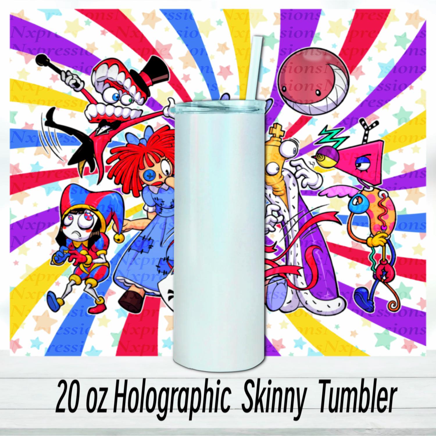 The Digital Circus 20oz Tumbler | Glitter Holographic Tumbler | Gift