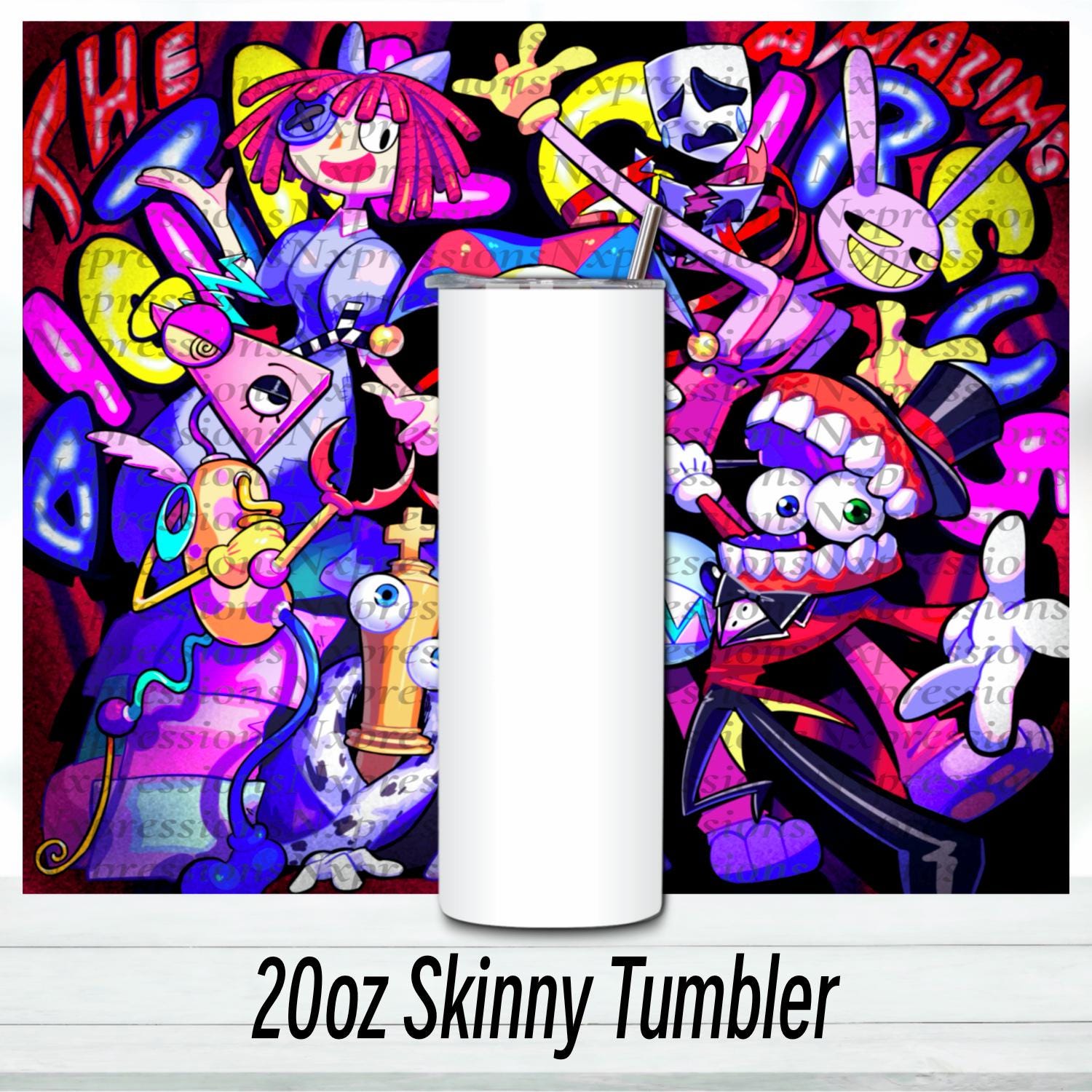 Digital Circus 20oz Tumbler: 20oz Sublimated Travel Cup