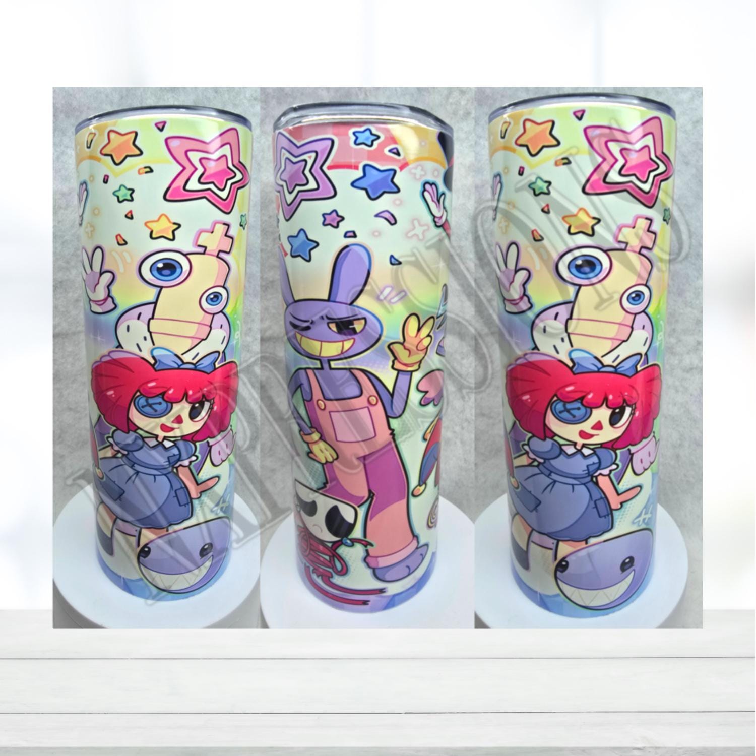 Kawaii Vibe Digital Circus Tumbler: 20oz Sublimated Travel Cup