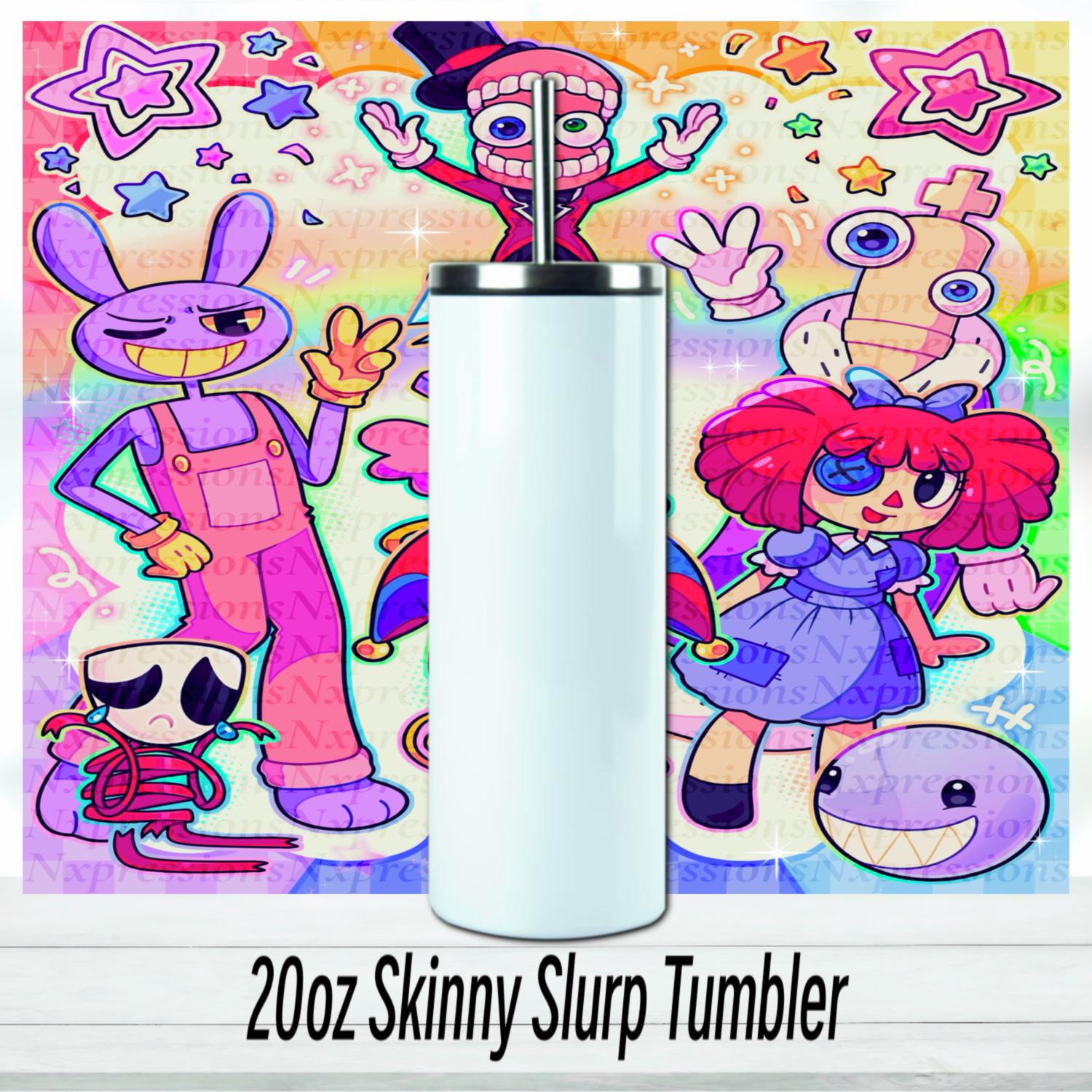 Kawaii Vibe Digital Circus Tumbler: 20oz Sublimated Travel Cup