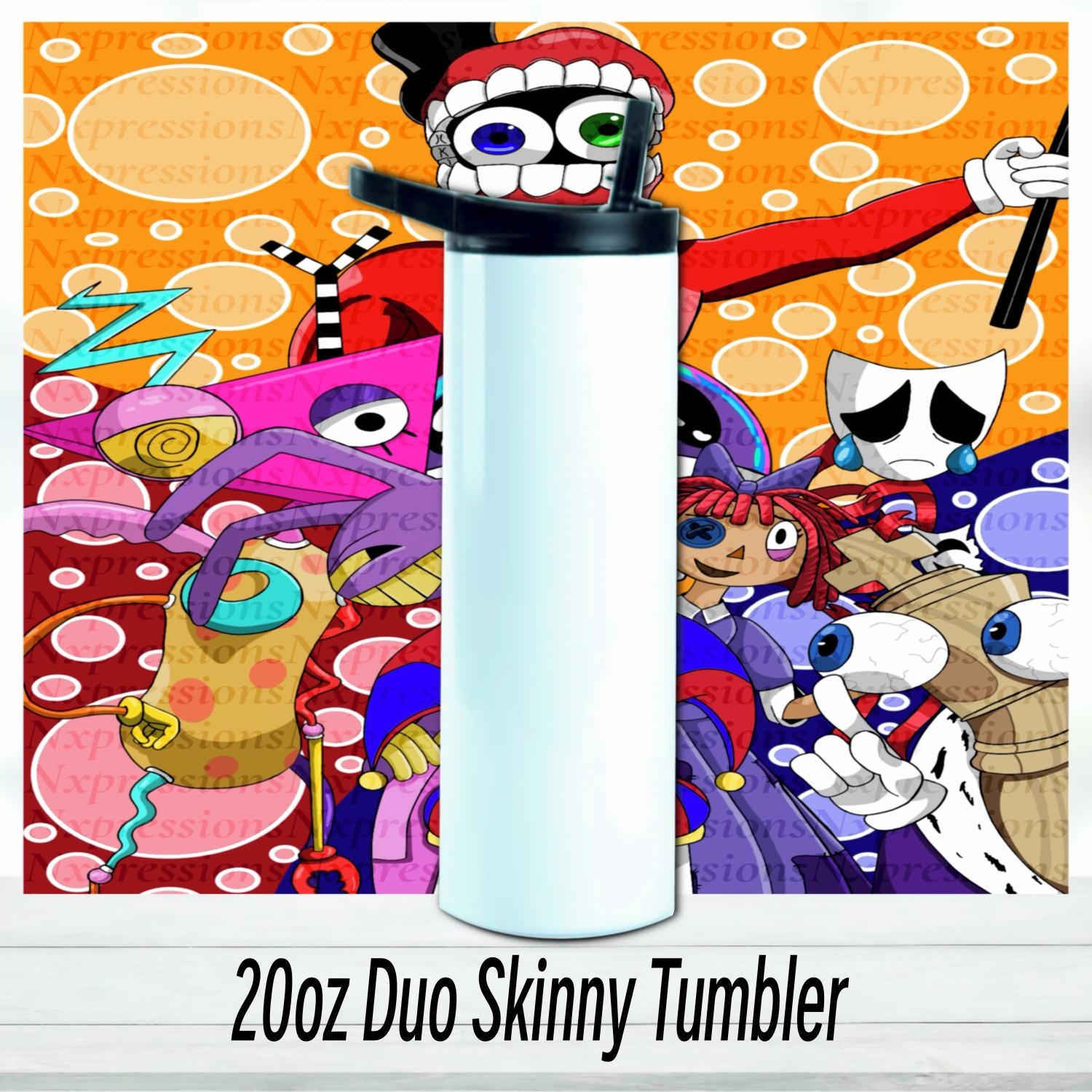 Classic Digital Circus Tumbler : 20oz Sublimated Travel Cup