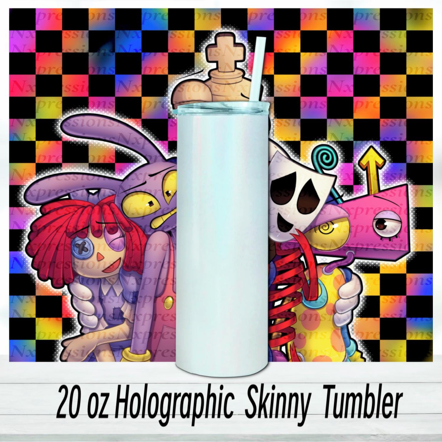 Digital Circus Crew Tumbler : 20oz Sublimated Travel Cup