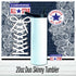Denim Lace Converse Tumbler : 20oz Sublimated Travel Cup