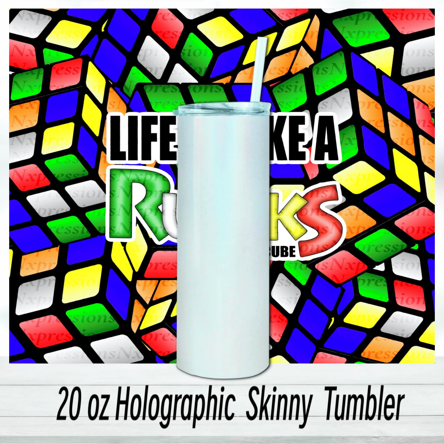 Life is like a Rubiks Cube 20oz Tumbler: 20oz Sublimated Travel Cup