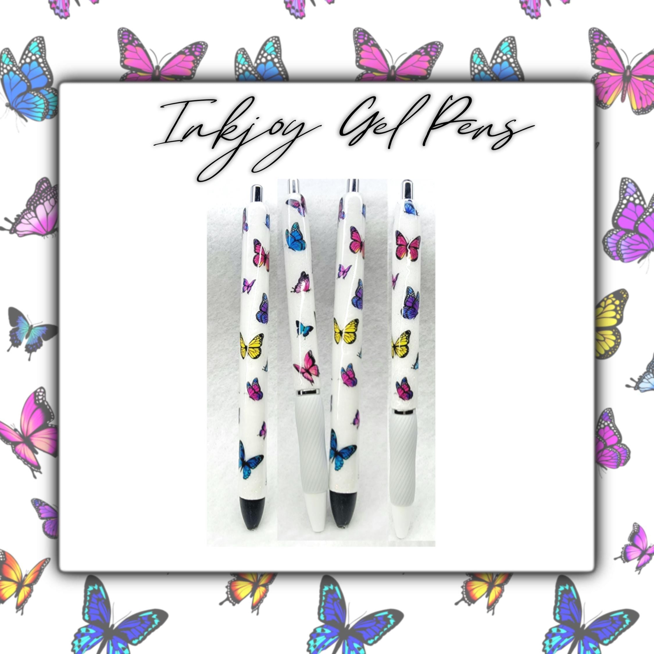 Personalized Butterfly Glitter Pen | Refillable Sparkle Pens - Inkjoy Gel