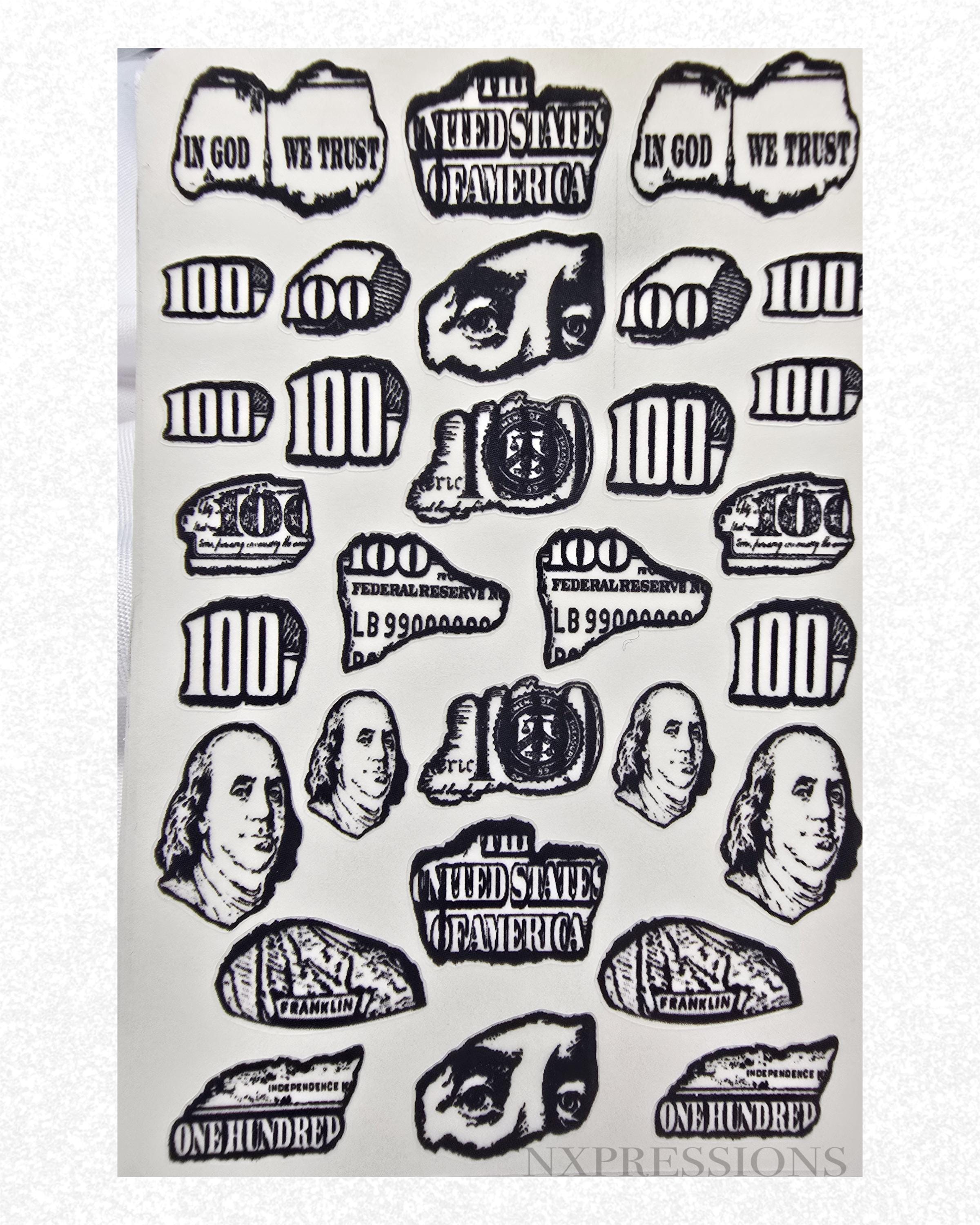 Money Pieces Foiled Nail Art Stickers | Multiple Color Options