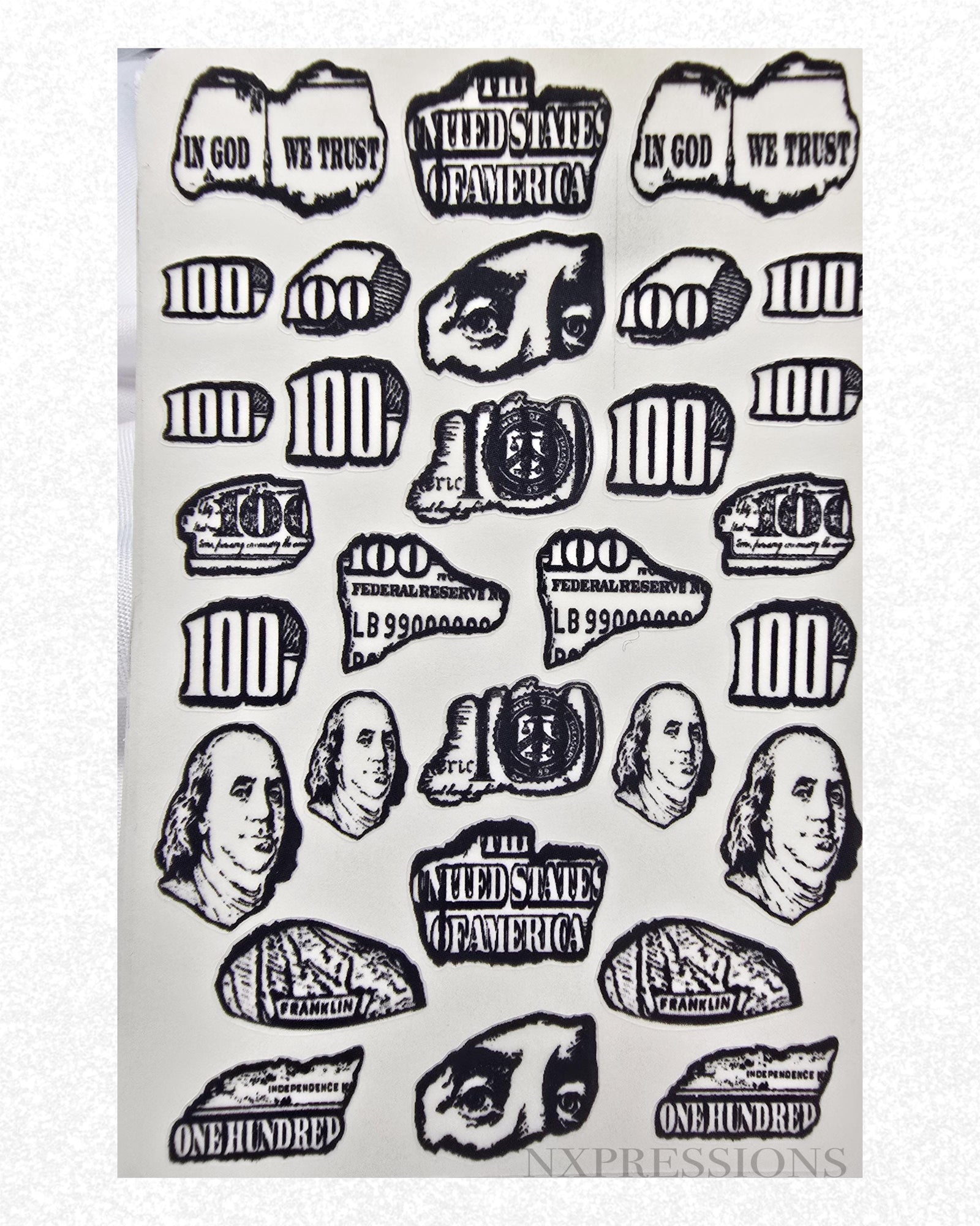Money Pieces Foiled Nail Art Stickers | Multiple Color Options