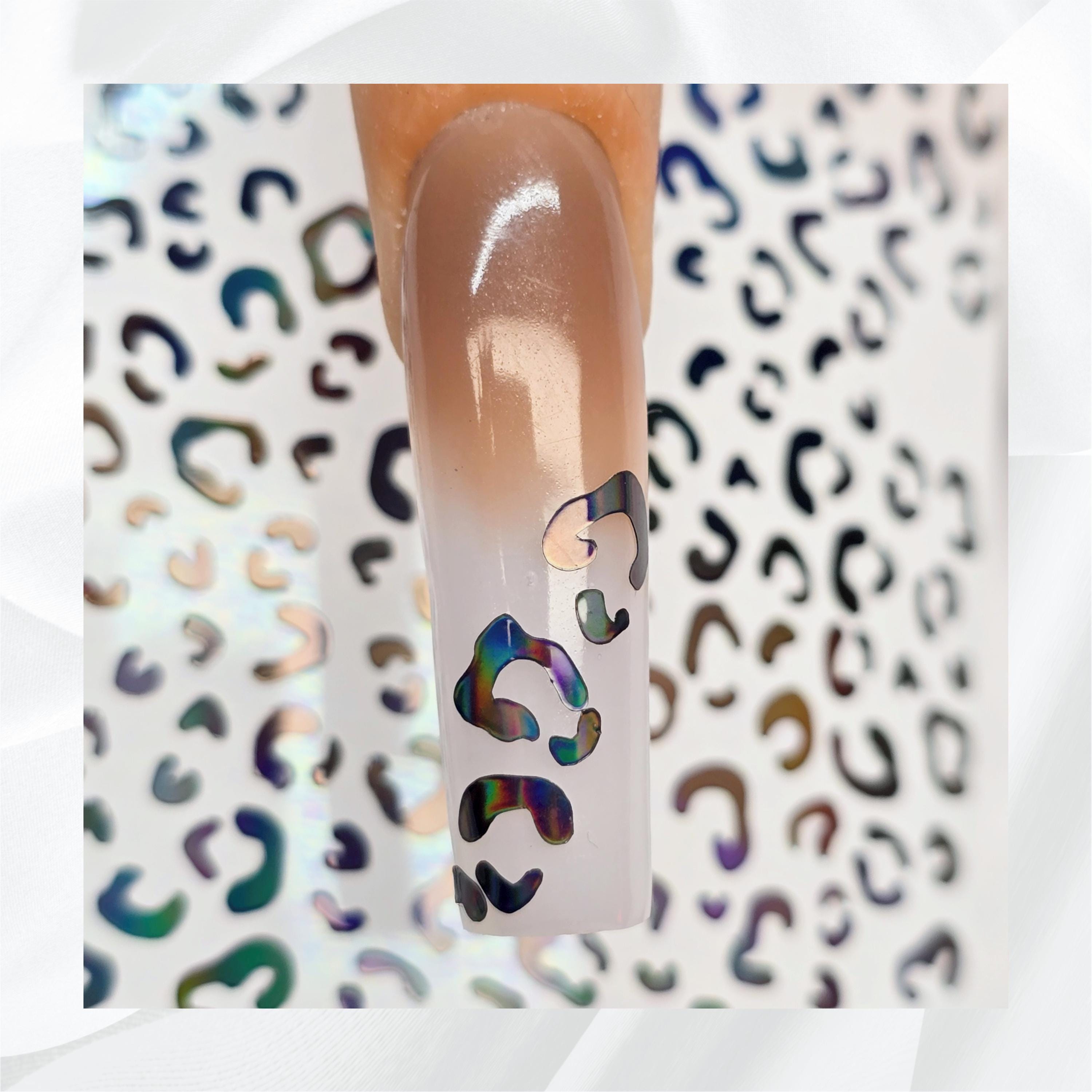 Leopard Vinyl Nail Stickers | Multiple Color Options