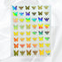 Butterflies and Bees Foiled Nail Art Stickers | Multiple Color Options