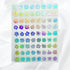 Tropical Flowers Foiled Nail Art Stickers | Multiple Color Options