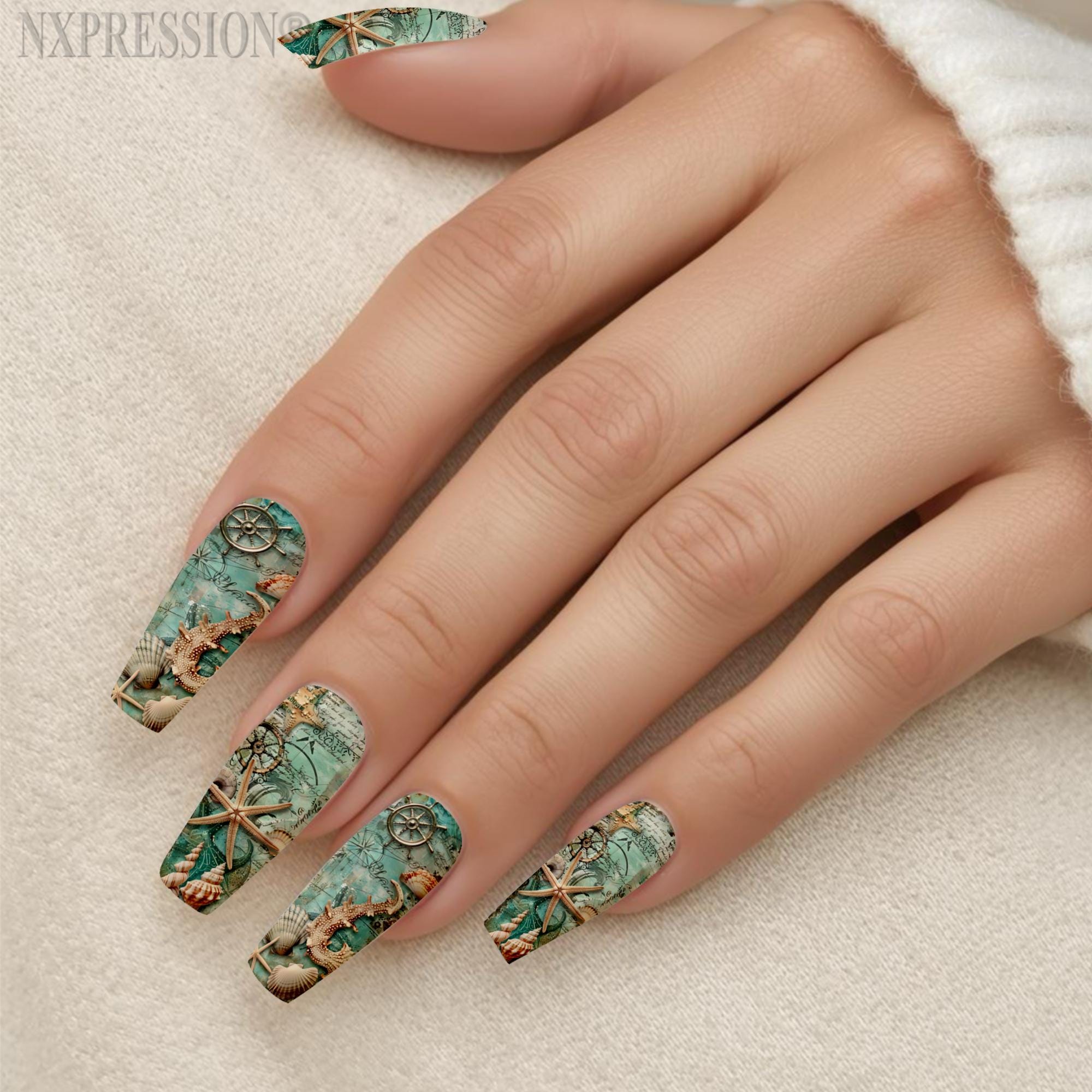 Nautical Nail Wraps | Water Transfer Nail Decals